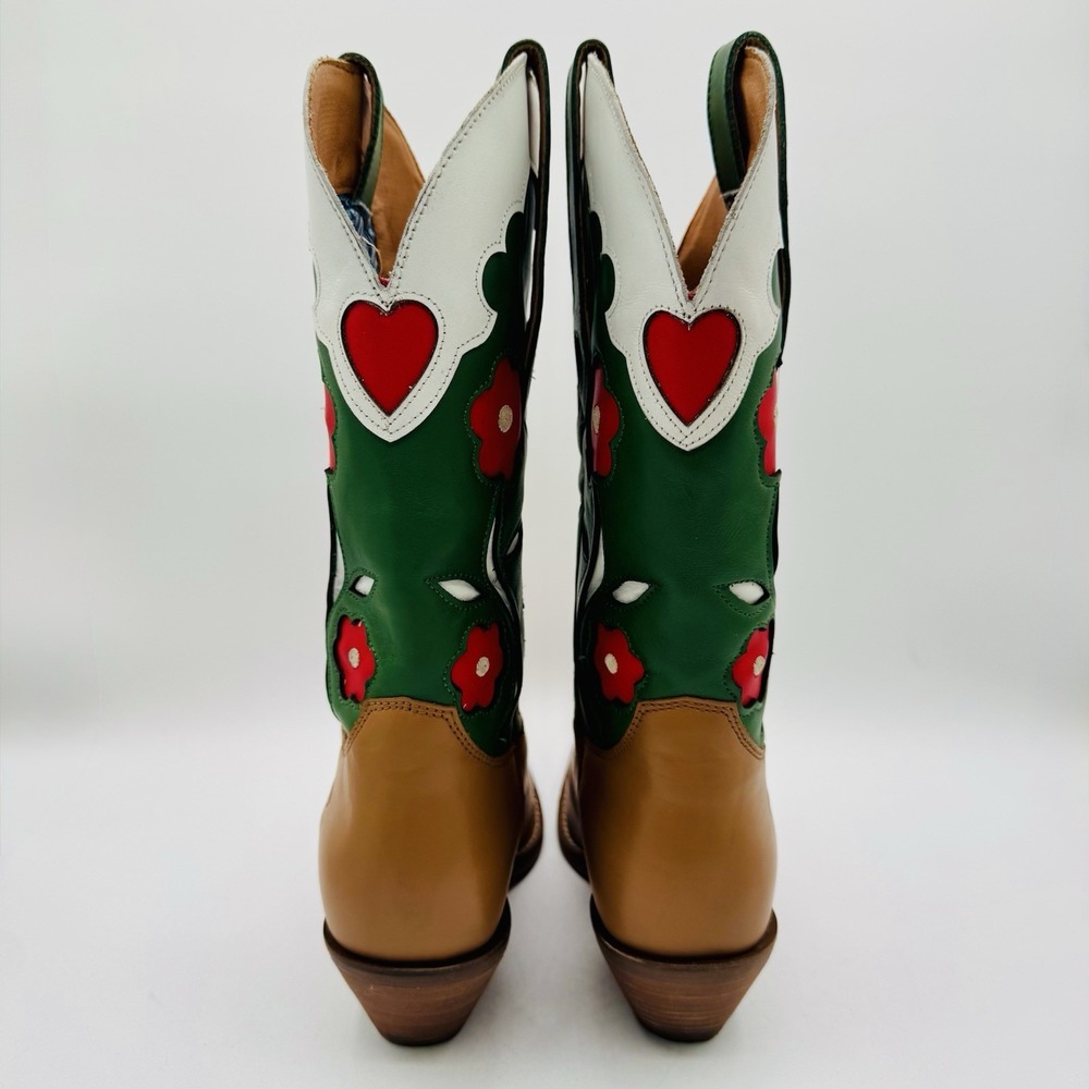 Dingo Coming Up Roses Boots Women's Size 6.5 Camel Leather - Picture 13 of 16